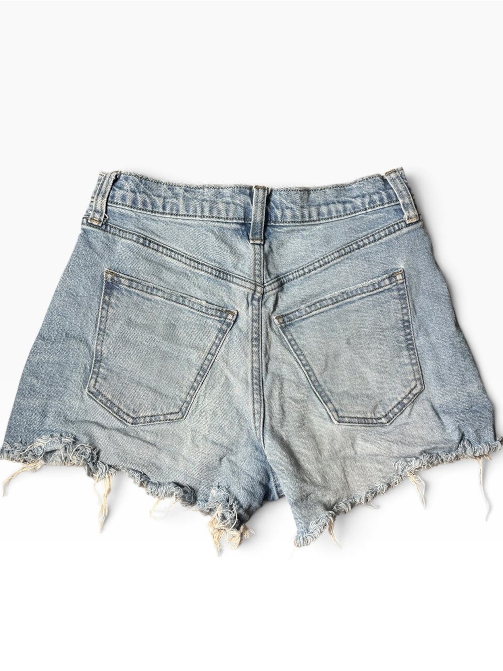 Universal Thread Light Wash Raw Hem Cutoff Shorts Size 0/R - Picture 3 of 4